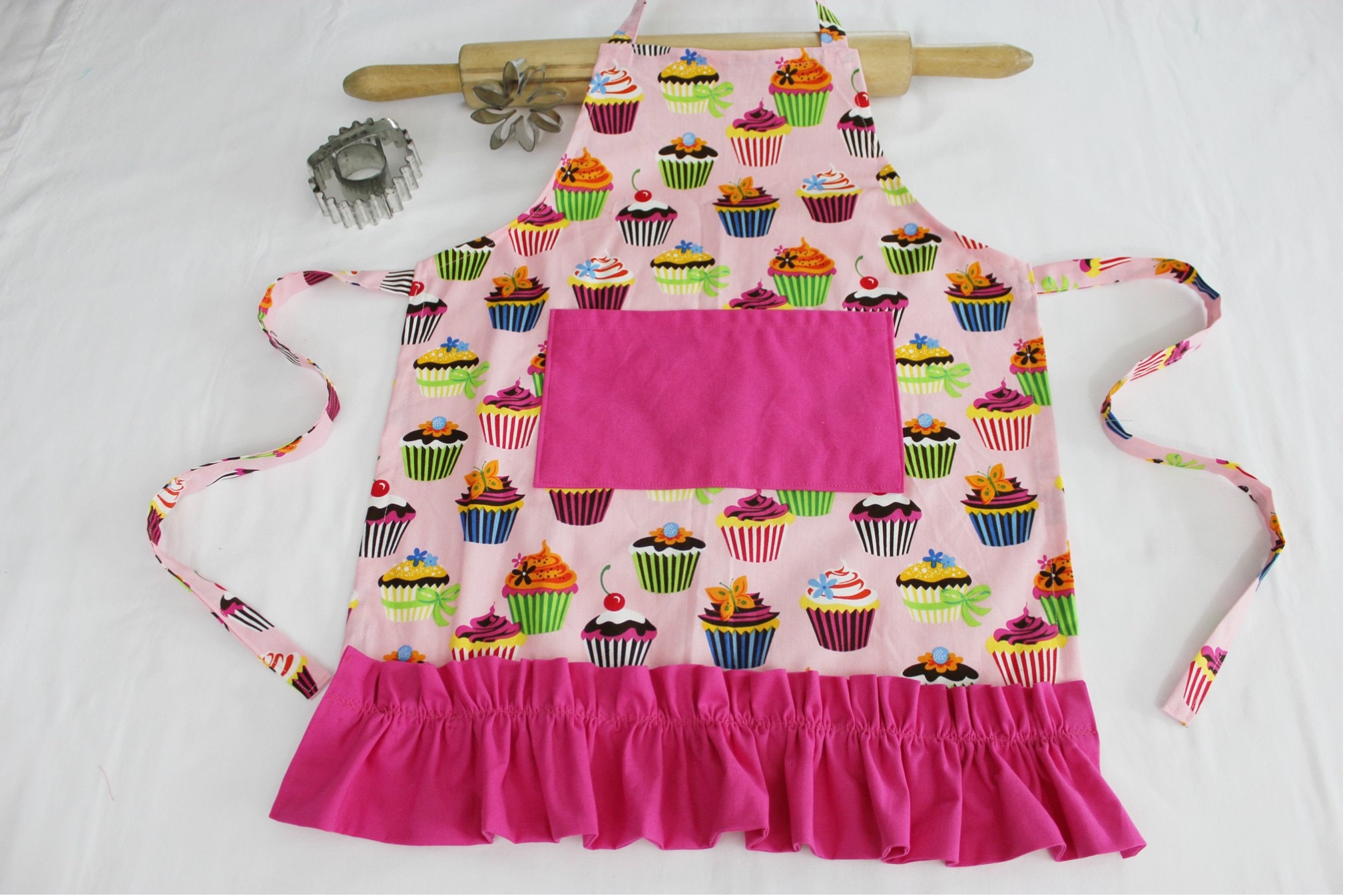 Jurassic Dinosaur Pink Personalized Girls Apron