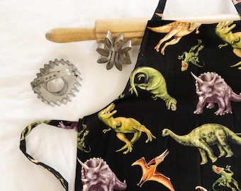 Jurassic Dinosaurs Child Apron - ready to ship