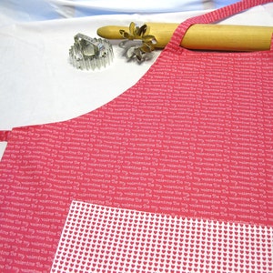 Be My Valentine Adult Apron with heart pocket - ready to ship