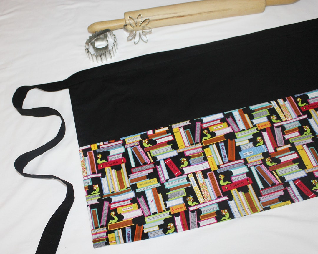 Library Apron Adult Apron - Bookworm - Waist Apron - Ready to Ship - Etsy