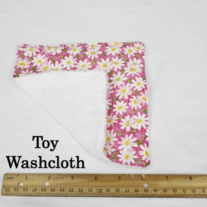Custom Made Toy Washcloth for pretend play - your choice of fabric - made to order