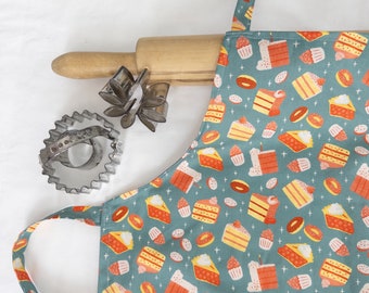 Vintage Look Cupcakes and Pies Child Apron - ready to ship