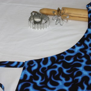 Blue Flames Youth Size Apron - ready to ship