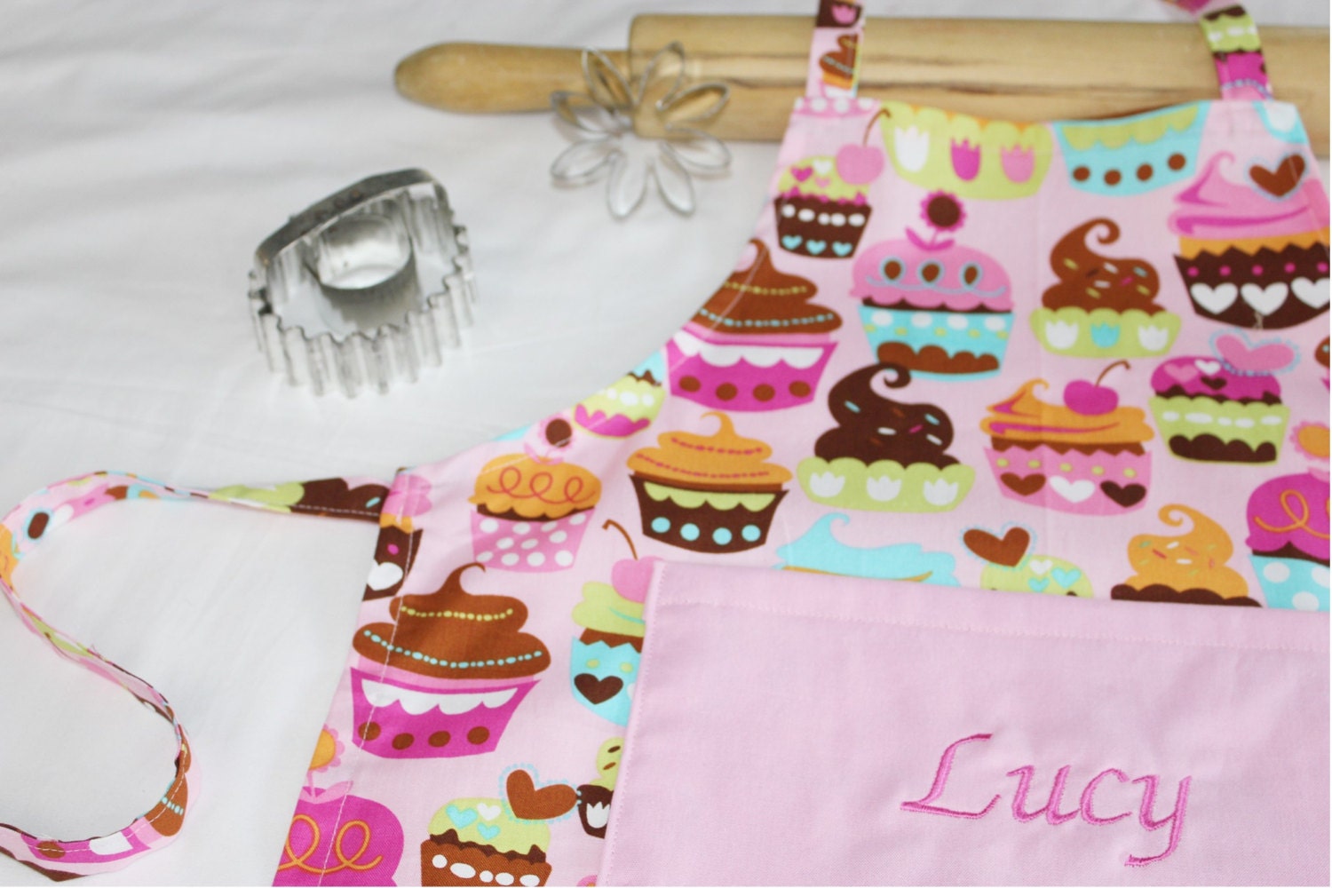 Mother Daughter Matching Pink Cupcakes Apron Set with Optional  Personalization