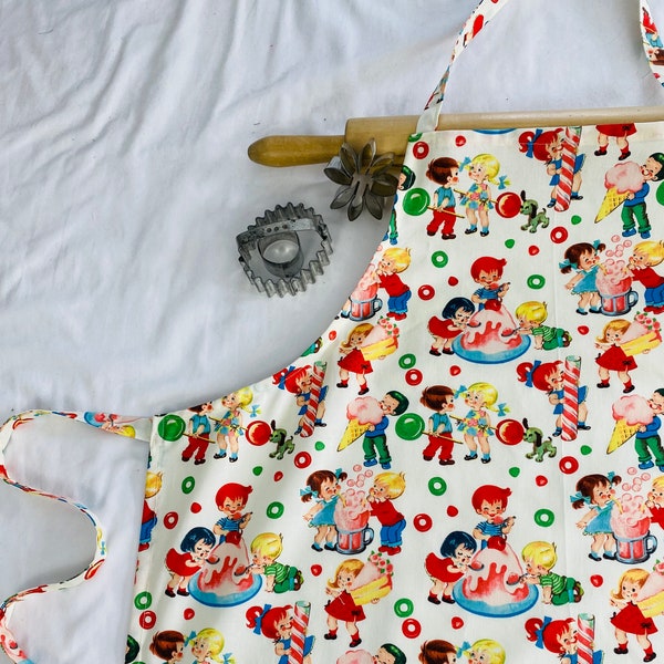 Vintage Candy Shop Adult Apron - ready to ship