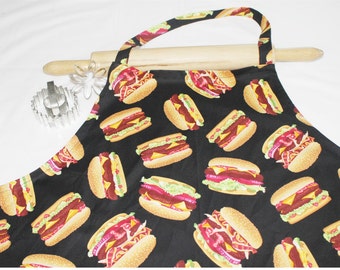 Plus Size Hamburgers Apron - ready to ship