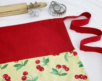 Yellow Cherry Adult Apron - ready to ship