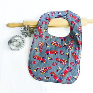 Fire Truck Toddler Bib - ready to ship