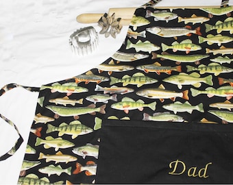 Personalized Freshwater Fish Adult Apron - made to order