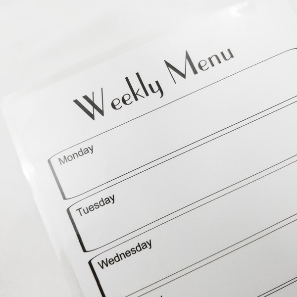 Weekly Dry Erase - Etsy