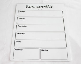 Bon Appetit Dry Erase Planning Board - ready to ship