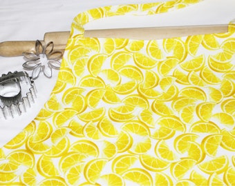 Plus Size Lemon Slices Apron - ready to ship