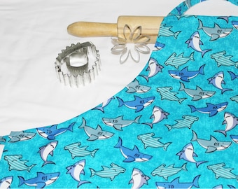 Shark Baby Shark Adult Apron - ready to ship