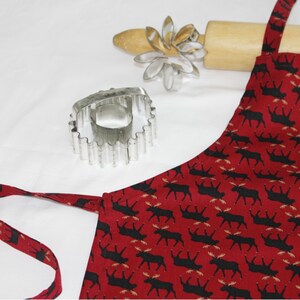 Rustic Moose Child Apron - ready to ship