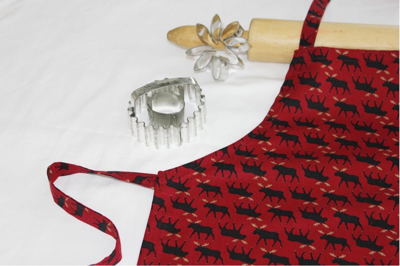 ready to ship Rustic Moose Child Apron