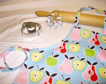 Rétro Apples N Pears Child Apron - prêt à être expédié