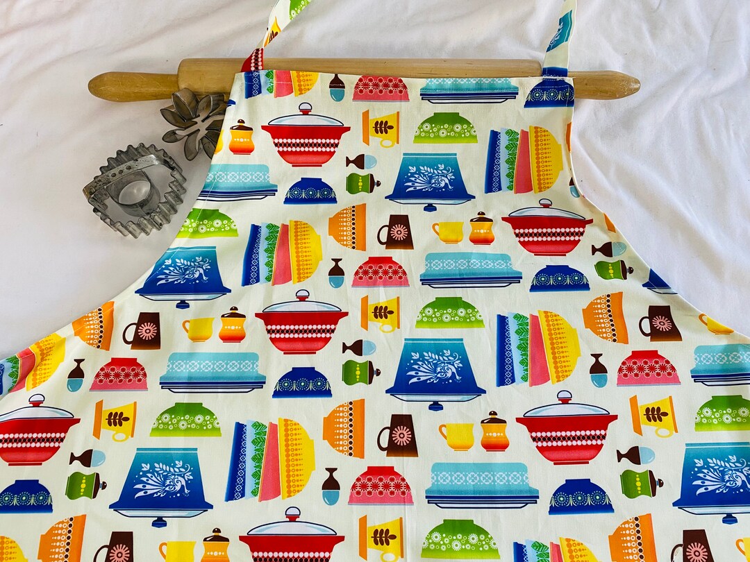Plus Size Kitchen Pyrex Dishes Apron - Ready to Ship - Etsy