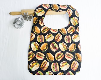 Hamburgers Adult Size Bib - ready to ship