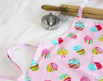 Cotton Candy Cupcakes Child Apron - ready to ship