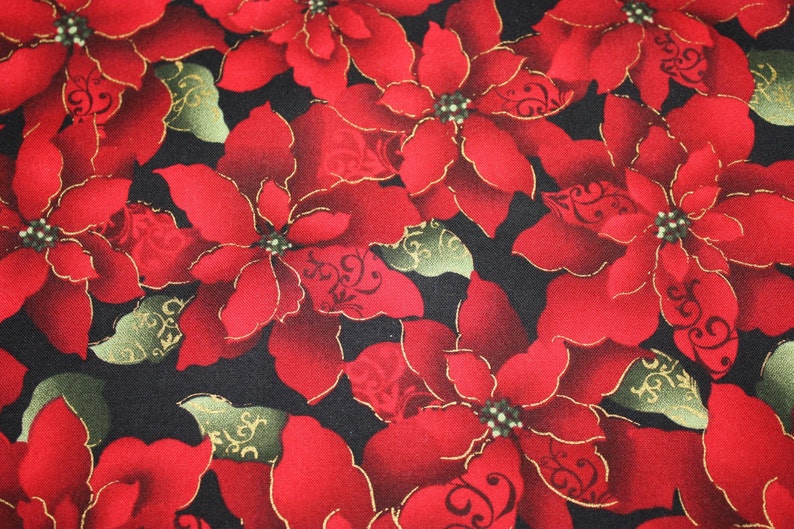 ready to ship Red Poinsettias Adult Apron