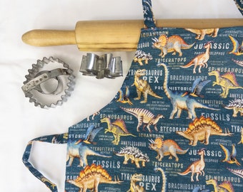 Dinosaur Child Apron - ready to ship