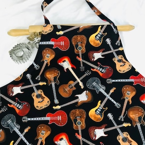 Plus Size Acoustic and Electric Guitars Apron - ready to ship