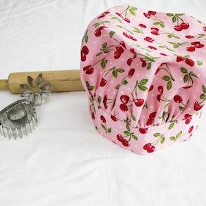 Retro Cherry Adult Chef Hat - Adjustable - ready to ship
