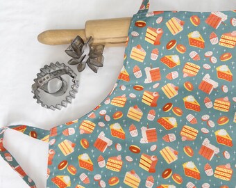 Vintage Look Cupcakes and Pies Youth Size Apron - ready to ship