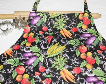 Plus Size Vegetable Harvest Apron - ready to ship