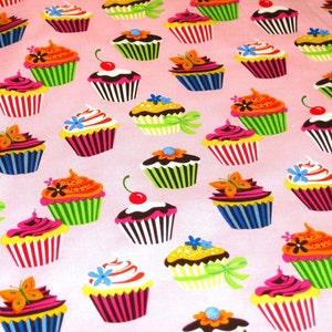 Retro Pink Cupcake Adult Apron with sprinkles pocket ready to ship image 3