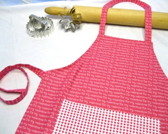 Be My Valentine Child Apron - ready to ship