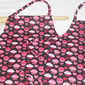 Cupcakes and Hearts Mother Daughter Aprons - ready to ship