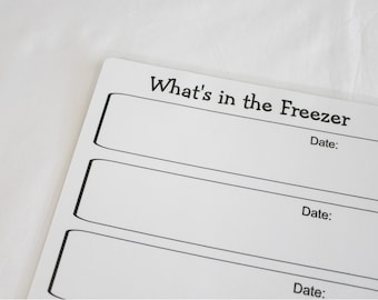 What's In The Freezer Dry Erase Planning Board - with date slots - ready to ship