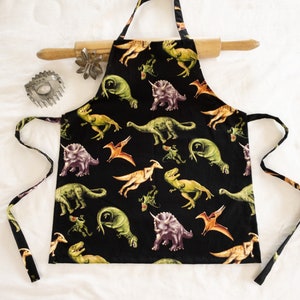 Jurassic Dinosaurs Child Apron ready to ship image 2