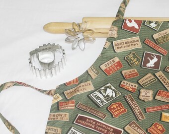 Child Apron - Camping - ready to ship