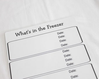 What's In The Freezer Dry Erase Planning Board - with date slots - ready to ship