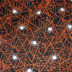 Spiderwebs Halloween Ruffled Adult Apron ready to ship image 3