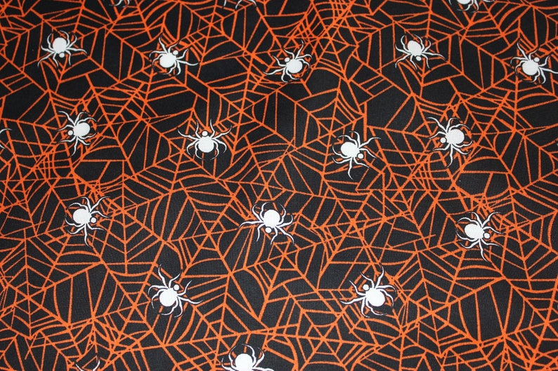 Spiderwebs Halloween Ruffled Adult Apron ready to ship image 3