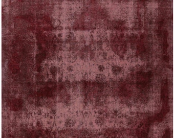 9x12 Vintage Overdyed Wool Rug – Hand-Knotted Rust Pink Floral One of a Kind Area Rug