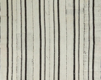5x6 Vintage Kilim Rug Handwoven Wool Flatweave with Striped Design — One-of-a-kind statement piece