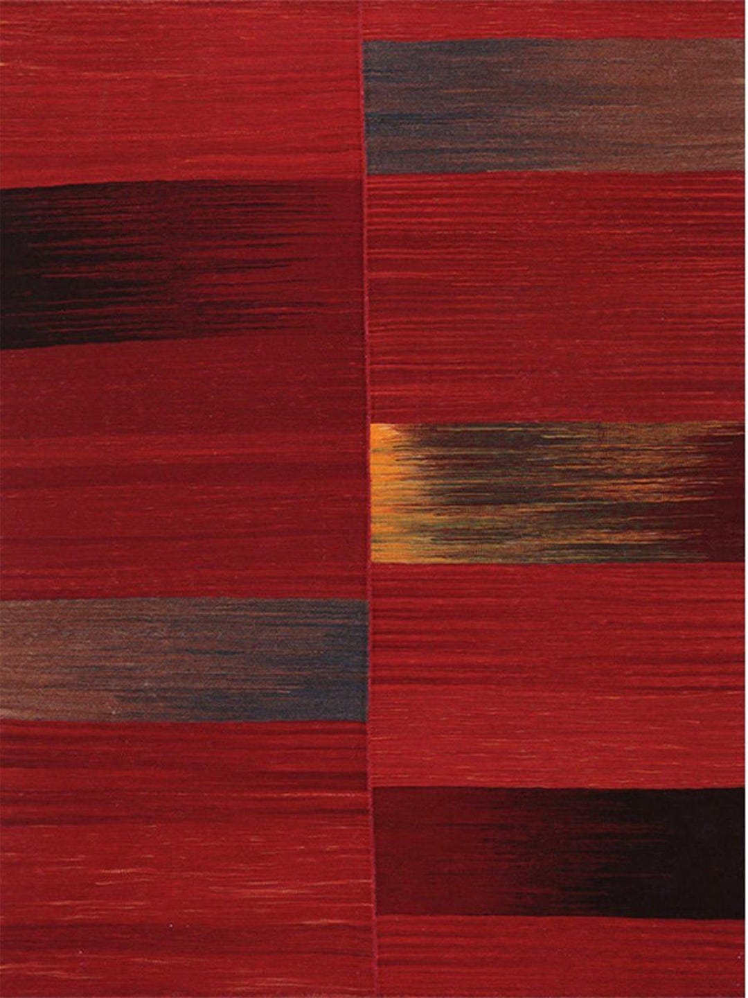 Handwoven Kilim Wool Rug | 5x7 Red Geometric Flat-weave - Etsy