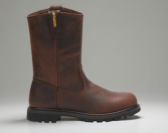 Caterpillar Revolver Steel Toe Work Mens Boot Brown