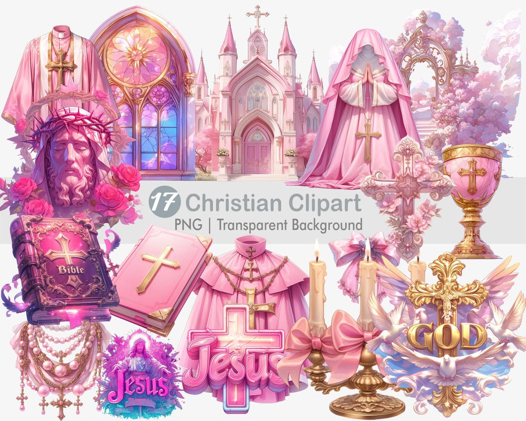 Pink Christian Pattern Pink Christian Clipart, Church Png, Pink Bible, Heaven, God, Printable ...