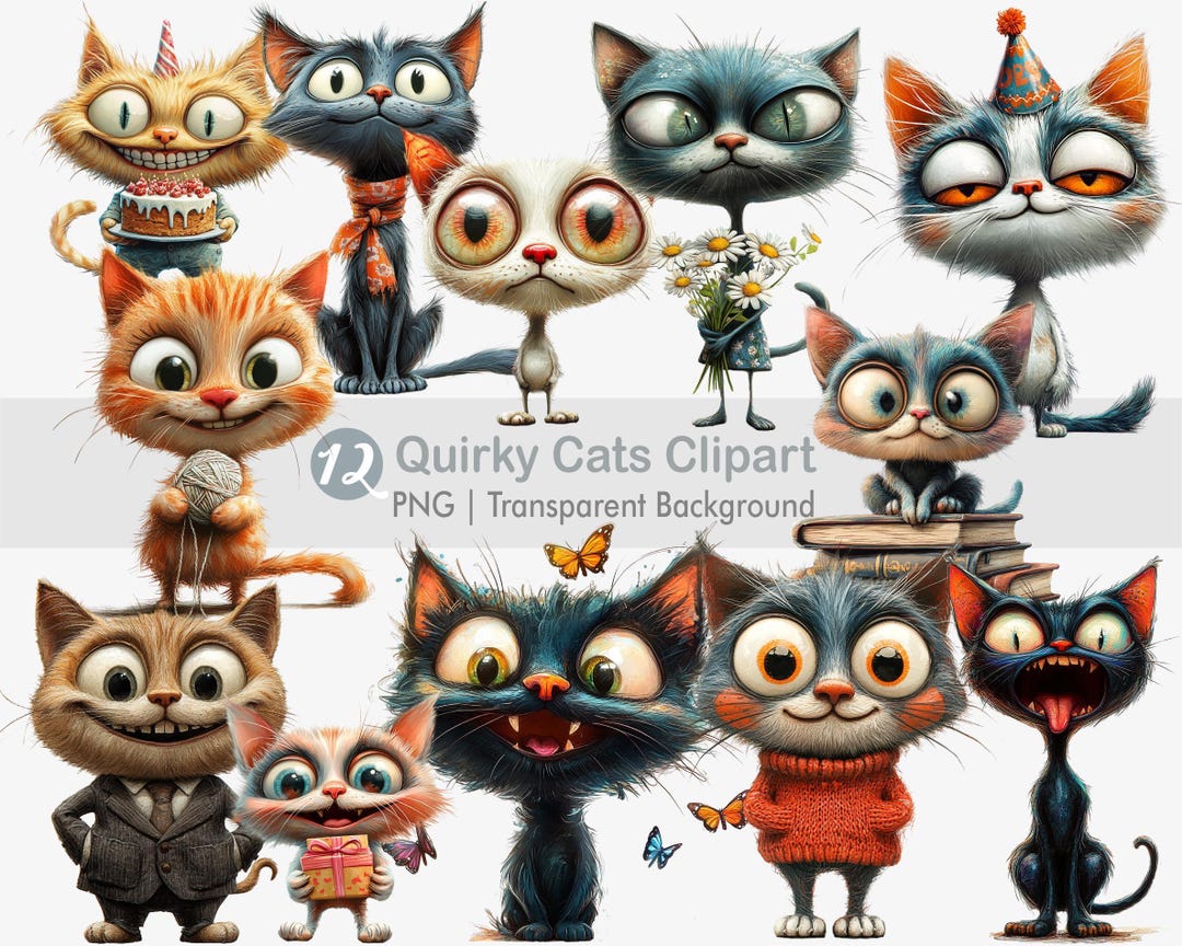quirky-cats-clipart-cute-cats-png-funny-cat-frazzled-cat-printable