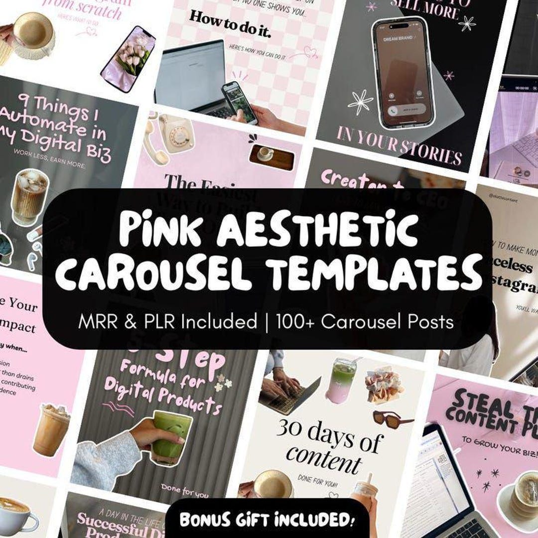 100+ Pink Instagram Carousel Templates | Canva Editable | Faceless ...