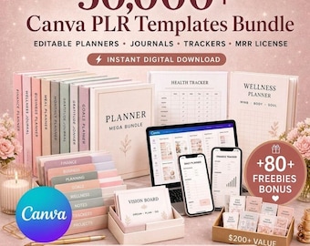 50000+ Digital Planner Bundle 2026–2028 | Canva Templates | GoodNotes Notability, Daily Weekly Journal MRR