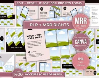 1400+ Etsy Listing Mockup Templates Bundle for Digital Products,Editable Canva Mockups for Etsy Listing, Etsy Product Image Mockup Templates