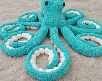 Giant Octopus Amigurumi Crochet Pattern | Cute Plush Toy, Snuggle Buddy, Bulky Yarn Pattern, Home Decor & Handmade Gift, Halloween, for her