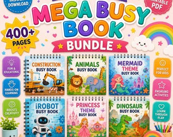 400+ Kids Learning Activities Bundle PLR MRR | Editable Canva Worksheets | Preschool Kindergarten Printable