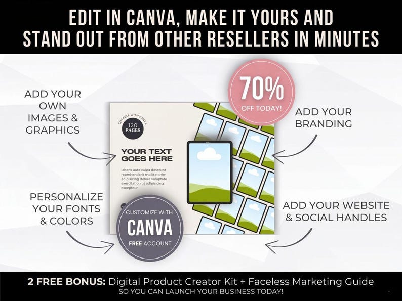 1400+ Etsy Listing Mockup Templates Bundle for Digital Products,Editable Canva Mockups for Etsy Listing, Etsy Product Image Mockup Templates image 6